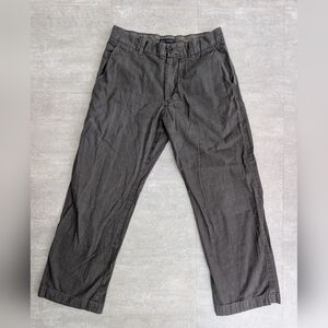 Banana Republic Plaid Dress Pants Mens 32 X 30 Gray Cotton Straight Leg